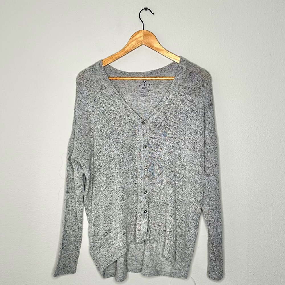 American Eagle Soft & Sexy Grey Cardigan